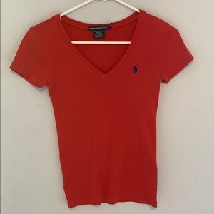 Ralph Lauren red v-neck T-shirt